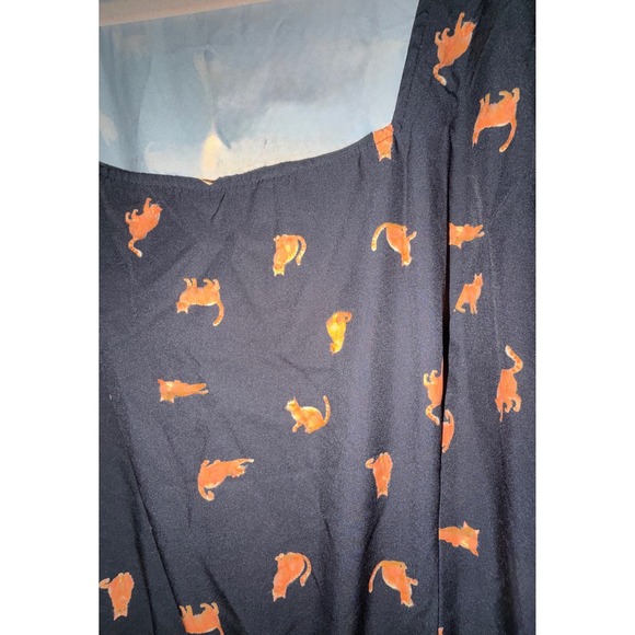 BloomChic Black and Orange Long Sleeve Dress - Picture 4 of 6